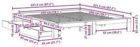 ΣΚΕΛΕΤΟΣ ΚΡΕΒ. ΧΩΡΙΣ ΣΤΡΩΜΑ ΛΕΥΚΟ 200X200 ΕΚ ΜΑΣΙΦ ΠΕΥΚΟ 3308988