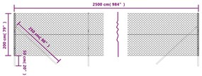 vidaXL Συρματόπλεγμα Περίφραξης Πράσινο 2 x 25 μ.