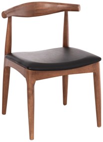 KΑΡΕΚΛΑ ΤΡΑΠΕΖΑΡΙΑΣ ALOR HM9947.03 RUBBERWOOD ΚΑΡΥΔΙ-ΜΑΥΡΟ PU 55x51x75Υεκ
