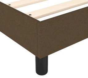 Πλαίσιο Κρεβατιού Boxspring Σκούρο Καφέ 140x190 εκ. Υφασμάτινο - Καφέ