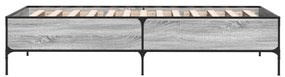 vidaXL Πλαίσιο Κρεβατιού Γκρι Sonoma 90 x 190 εκ. Επεξ. Ξύλο &amp; Μέταλλο