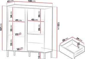 Μπουφές Mia I-Fusiko-Mavro