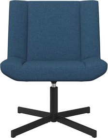 vidaXL Περιστρεφόμενη καρέκλα Μπλε 63 x 75 x 76 εκ ύφασμα