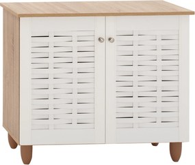 ΠΑΠΟΥΤΣΟΘΗΚΗ-ΝΤΟΥΛΑΠΙ ΞΥΛΙΝΗ HM2208.06 SONAMΑ ΛΕΥΚΗ 77Χ34Χ67,5 εκ.