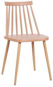 καρέκλα cygnet cappuccino pp/μέταλλο 42x46x80cm - art-14600003