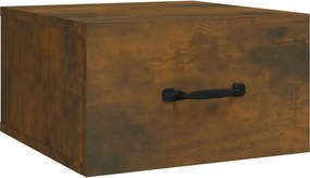 vidaXL Κομοδίνο Επιτοίχιο Καπνιστή Δρυς 35 x 35 x 20 εκ.