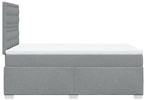 ΚΡΕΒΑΤΙ BOXSPRING ΜΕ ΣΤΡΩΜΑ ΑΝΟΙΧΤΟ ΓΚΡΙ 120X200 ΕΚ. ΥΦΑΣΜΑΤΙΝΟ 3292769