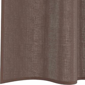 vidaXL Κουρτίνες Voile με τσέπες ράβδου 2 τεμάχια Καφέ