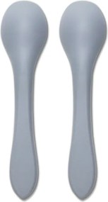 SILICONE SPOONS 2PCS NATURAL GREY