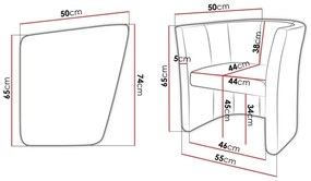 Πολυθρόνα Comfivo 271, Μαύρο, 74x55x50cm, 11 kg, Οικολογικό δέρμα, Πόδια: Πλαστική ύλη | Epipla1.gr