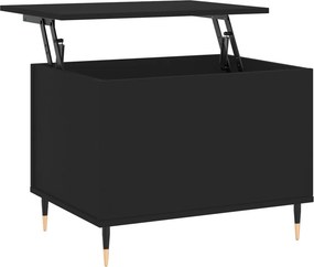 vidaXL Τραπεζάκι Σαλονιού Μαύρο 60x44,5x45 εκ. Επεξεργασμένο Ξύλο