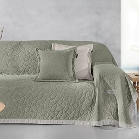 Ριχτάρι Καναπέ Διθέσιου (170x250) + Διακοσμητική Μαξιλαροθήκη (42x42+3) Guy Laroche Avalon Cement