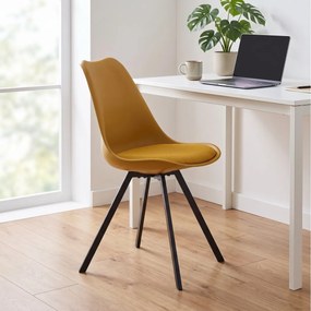 ΚΑΡΈΚΛΕΣ &amp; ΠΟΛΥΘΡΌΝΕΣ CHAIR PP WITH CUSHION YELLOW ATOM M4 HD0482