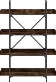 vidaXL Βιβλιοθήκη 4 Επιπέδων Καπν. Δρυς 100x33x145,5 εκ. Επεξεργ. Ξύλο