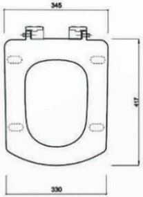 Creavit Quadro Duroplast KC 1603.01 - Κάλυμμα Λεκάνης