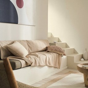 Ριχτάρι Rathma 375 Wet Sand Beige Gofis Home Διθέσιο 180x250cm 100% Βαμβάκι