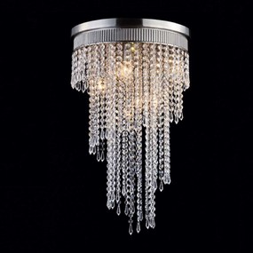 Φωτιστικό Οροφής Textile &amp; Crystal DLA12227 Clear Crystal, Metal