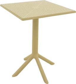 Τραπέζι Groovy pakoworld pp διατρητο cappuccino 60x60x76εκ