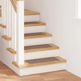 vidaXL Χαλιά Σκαλιών με Ρίγα Λατέξ Καφέ 25x60 εκ.