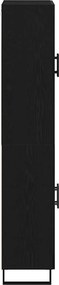 vidaXL Highboard 2 pcs Μαύρη δρυς 69,5 x 34 x 180 εκ.