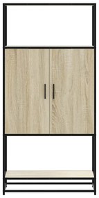 vidaXL Highboard Δρυς sonoma 68x35x139 cm Επεξεργασμένο ξύλο μέταλλο