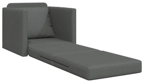 vidaXL Καρέκλα κρεβάτι 2 σε 1 Σκούρο γκρι 74x77x81 εκ. Ύφασμα
