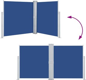 vidaXL Σκίαστρο Πλαϊνό Συρόμενο Μπλε 160 x 600 εκ.