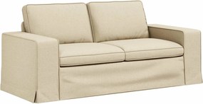 vidaXL Καναπές 2 pcs Κρεμ