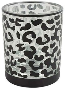 Κηροπήγιο Dots 013.788813 7x8cm Black Glass