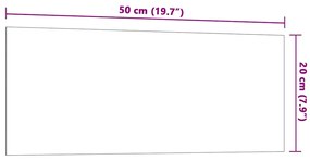 vidaXL Πίνακας Επιτοίχιος Μαγνητικός Λευκός 50 x 20 εκ. Ψημένο Γυαλί