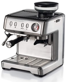 Καφετιέρα Ariete ESPRESSO METAL 1313/10, 1600W, 15 bar, 2 l, Ενσωματωμένος μύλος καφέ με 11 στάδια, μετρητής, Inox