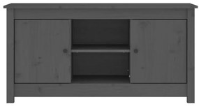 vidaXL Έπιπλο Τηλεόρασης Γκρι 103x36,5x52 εκ. από Μασίφ Ξύλο Πεύκου