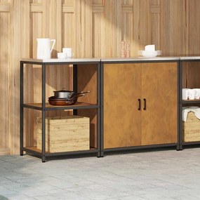 vidaXL Σετ Αποθήκευσης Κουζίνας 2 pcs Σκ rusty 150 x 50 x 92 εκ.