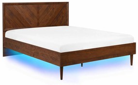 Κρεβάτι Berwyn 826, Διπλό, Καφέ, 140x200, Πλαστικοποιημένη μοριοσανίδα, Τάβλες για Κρεβάτι, 147x209x106cm, 55 kg, Ξύλο: Καουτσούκ | Epipla1.gr