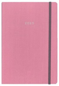 Next ημερολόγιο 2025 fabric ημερήσιο flexi ροζ με λάστιχο 14x21εκ.  τμχ.