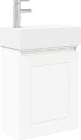 vidaXL Μονάδα μπάνιου με βρύση Λευκό 45,5 x 22,5 x 84 εκ