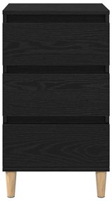 vidaXL Κομοδίνο Μαύρη δρυς 40 x 35 x 70 εκ. Επεξεργασμένο ξύλο