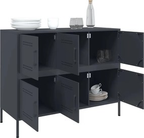 vidaXL Ντουλάπι Ανθρακί 100,5x39x79 εκ. από Χάλυβα