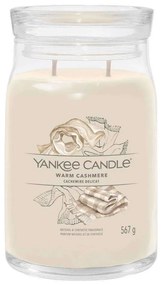 Αρωματικό Κερί Signature Warm Cashmere Large 1701379E 9,3x15,7cm White Yankee Candle