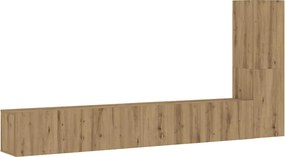 vidaXL 3 τεμαχίων σετ επίτοιχου ντουλαπιού τηλεόρασης