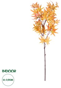 GloboStar® Artificial Garden MAPLE BRANCH 20264 Τεχνητό Διακοσμητικό Κλαδί Σφένδαμου Π25 x Υ90cm