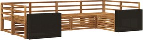 vidaXL Σειρά Καναπέ Εξωτερικού 6 pcs Φυσικό