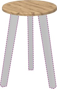 vidaXL Καπάκι τραπεζιού artisan δρυς 30 x 30 x 1,5 εκ.