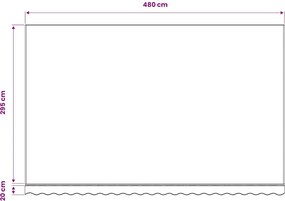 vidaXL Ανταλλακτικό Ύφασμα Τέντας Γκρι 500x300 εκ. Πολυεστέρας