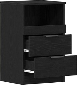 vidaXL Κομοδίνο Μαύρη Δρυς 40 x 36 x 65 cm Επεξεργασμένο Ξύλο