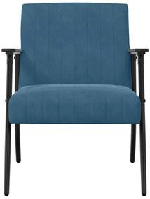 vidaXL Πολυθρόνα Μπλε 59 x 75 x 78 εκ Βελούδο