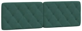 vidaXL Μαξιλάρι για Κεφαλάρι Σκούρο Πράσινο 160 εκ. Βελούδο