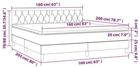 Κρεβάτι Boxspring με Στρώμα Σκούρο Πράσινο 160x200εκ. Βελούδινο - Πράσινο