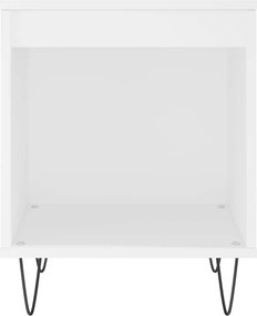 vidaXL Κομοδίνο Λευκό 40 x 35 x 50 εκ. από Επεξεργασμένο Ξύλο