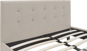 Κρεβάτι Mago pakoworld ύφασμα εκρού 150x200εκ